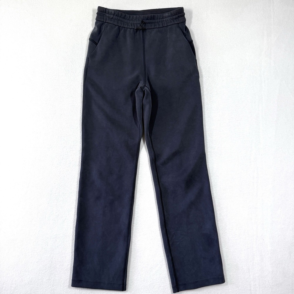 Lululemon Softstreme High Rise Pants Womens 4‎ Charcoal Grey Straight Sweatpants